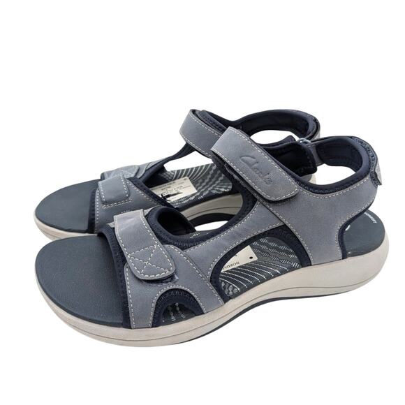 Clarks Cloudsteppers Mira Bay Women's Sport Sandals Denim Blue Size US9 EU40 - Picture 1 of 12